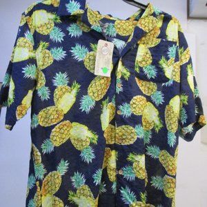 RSS Surf 100% Cotton Hawaiian Pocketed Shirt New